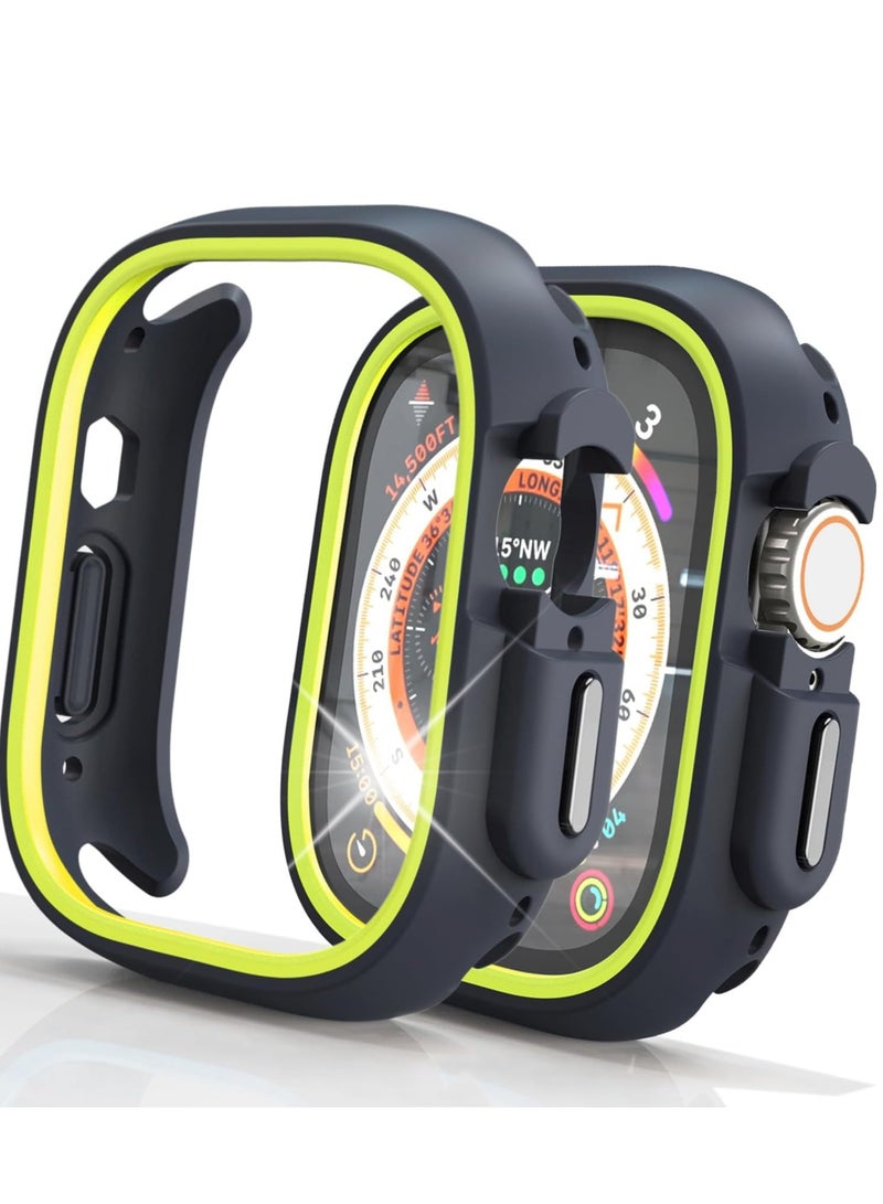 ACLIX Matte Bumper 49mm Fit for Apple Watch Ultra 2 49mm Case & Ultra 49mm Case, Heavy-Duty Protective Bumper Minimalist Style Anti-Fingerprint Watch Cover for iWatch 49mm Accessories - Yellow - Image 1
