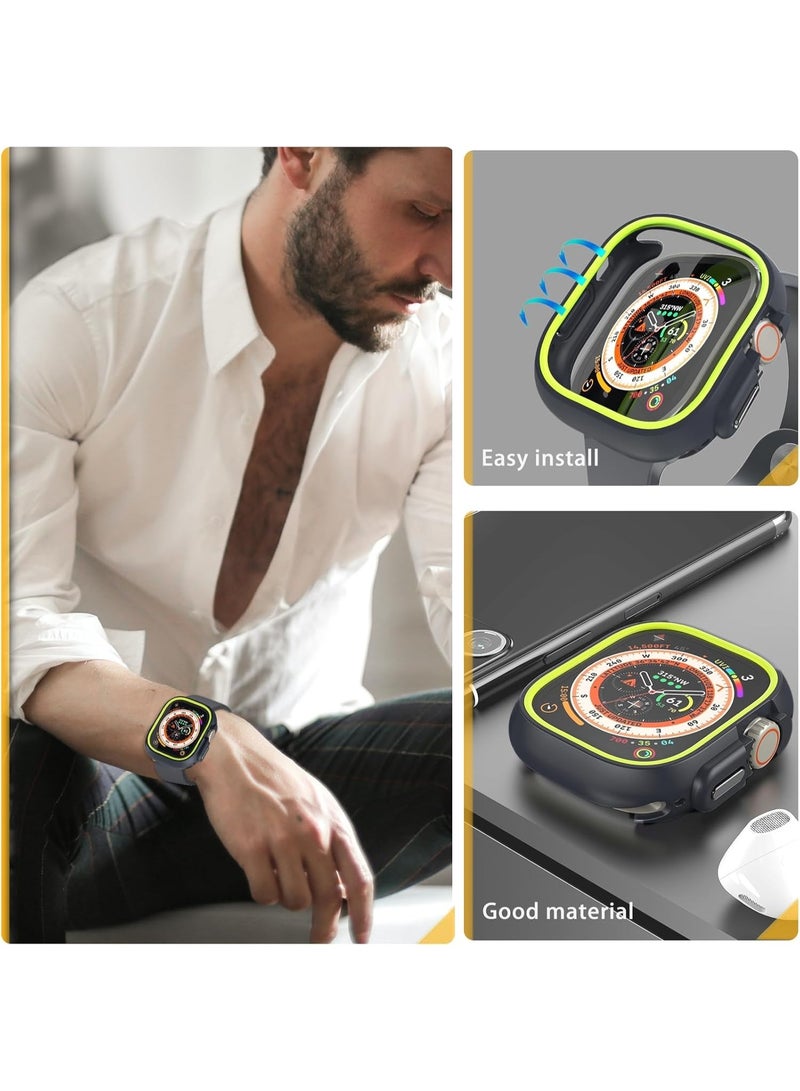 ACLIX Matte Bumper 49mm Fit for Apple Watch Ultra 2 49mm Case & Ultra 49mm Case, Heavy-Duty Protective Bumper Minimalist Style Anti-Fingerprint Watch Cover for iWatch 49mm Accessories - Yellow - Image 5
