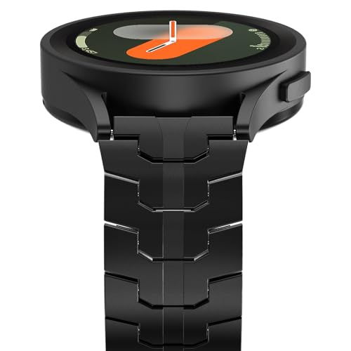 FULLIFE Compatible with Samsung Galaxy Watch 7 6 5 4 FE 40mm 44mm Band Metal Folding Clasp Stainless Steel 20mm Galaxy Watch 6 Classic 4 Classic 5 Pro 43mm 47mm 42mm 46mm 45mm for Men Women, Black - Image 3