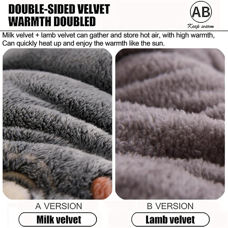 Fluffy Cashmere Quilt, Thicken Winter Comforter, Lamb Velvet Core, Plush Winter Blanket, Thickened Bed Duvet Soft and Warm for Autumn and Winter Bedding,E,150x200cm(3.5kg) - Image 4