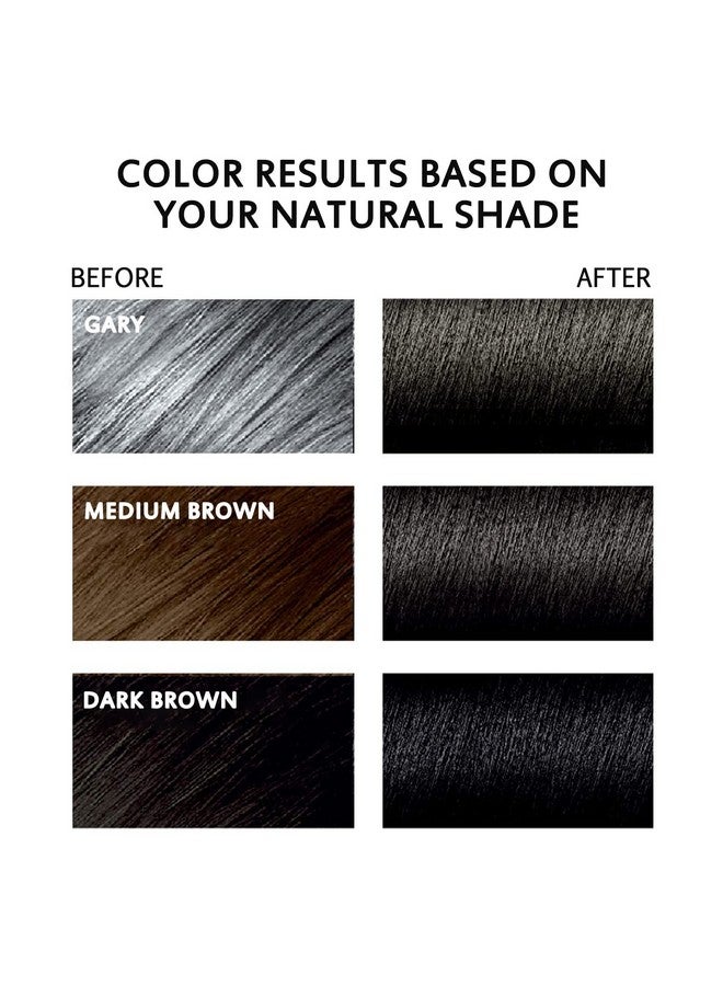 Agthyuve 3 In 1 Semi-Permanent Black Hair Dye - 13.5 Fl Oz, 100% Grey Coverage, Hair Color Shampoo - Image 1