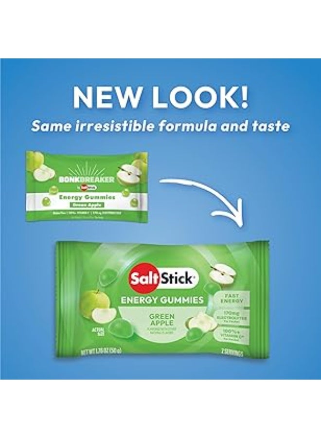 سولت ستك حلوى الطاقة SaltStick مع الإلكتروليتات، بنكهة التفاح الأخضر، حلوى سهلة المضغ غنية بالإلكتروليتات، حلوى طاقة لذيذة. - Image 2