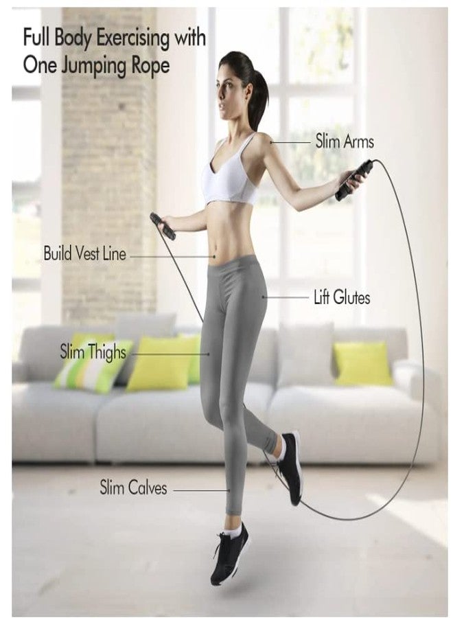 BAGILO Jump Rope, Tangle-Free Rapid Speed Jumping Rope Cable with Ball Bearings for Women, Men, and Kids | Adjustable | Workout with Foam Handles for Fitness | (Black) - Image 5