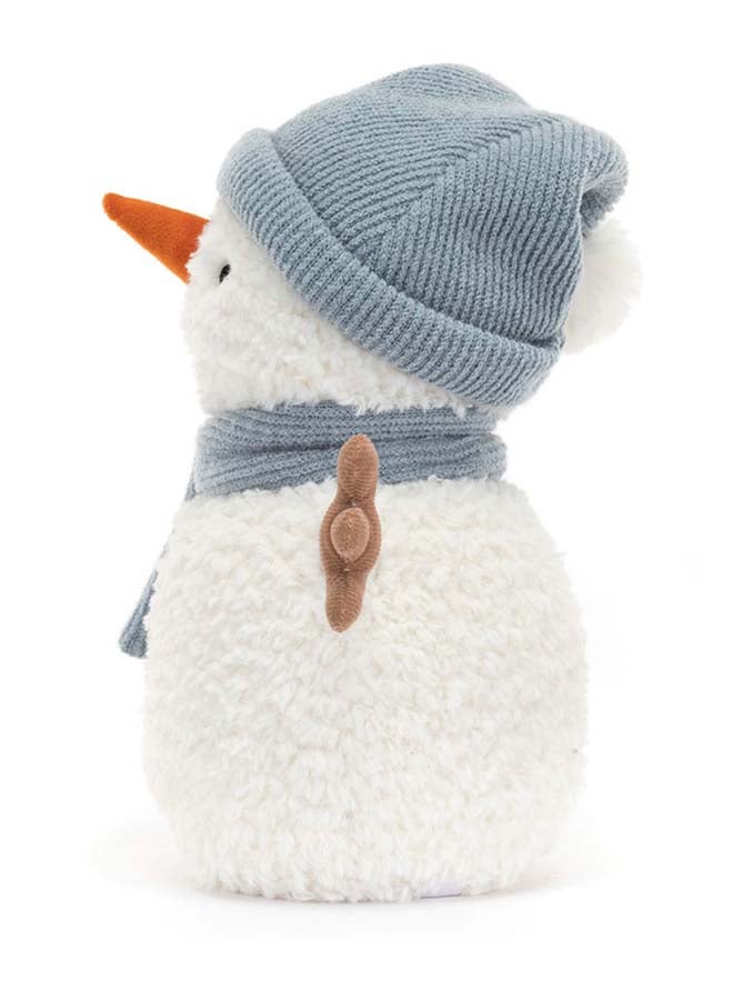 Jellycat Sammie Snowman – Soft Plush Snowman with Blue Hat, Scarf & Twig Arms – 22cm Winter Cuddle Toy for Christmas Décor & Gifting - Image 3