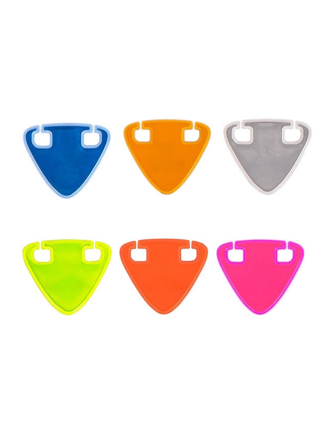 6 PCS Reflective Yield Symbols, Bike Triangle Sign, High-Visibility Reflective Stickers for Bicycles, Night Riding Warning Signs, Cycling Safety Equipment for Mountain Bike - Image 1