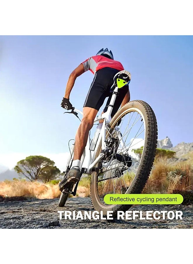 6 PCS Reflective Yield Symbols, Bike Triangle Sign, High-Visibility Reflective Stickers for Bicycles, Night Riding Warning Signs, Cycling Safety Equipment for Mountain Bike - Image 4