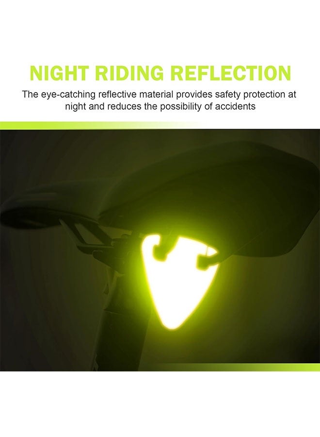 6 PCS Reflective Yield Symbols, Bike Triangle Sign, High-Visibility Reflective Stickers for Bicycles, Night Riding Warning Signs, Cycling Safety Equipment for Mountain Bike - Image 3