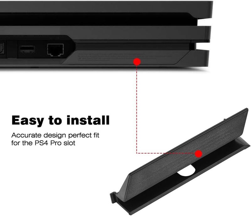cheekyglo HDD Hard Drive Slot Cover, Door Flap for PS4 Pro Black Plastic HDD Hard Drive Slot Cover Door Flap for PS4 Pro Console - Image 3