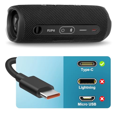 WUINTE USB Charger for JBL Charge 4, Charge 5, JBL Flip 5,Flip 6, JBL Pulse 4, Pulse 5, Clip4, Clip5, JRPOP, Endurance Peak II, USB JBL Charger Cord Replacement Wireless Bluetooth Earphones Speakers - Image 2