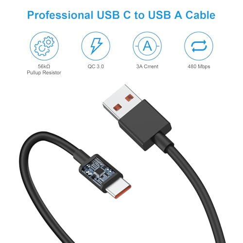 WUINTE USB Charger for JBL Charge 4, Charge 5, JBL Flip 5,Flip 6, JBL Pulse 4, Pulse 5, Clip4, Clip5, JRPOP, Endurance Peak II, USB JBL Charger Cord Replacement Wireless Bluetooth Earphones Speakers - Image 4