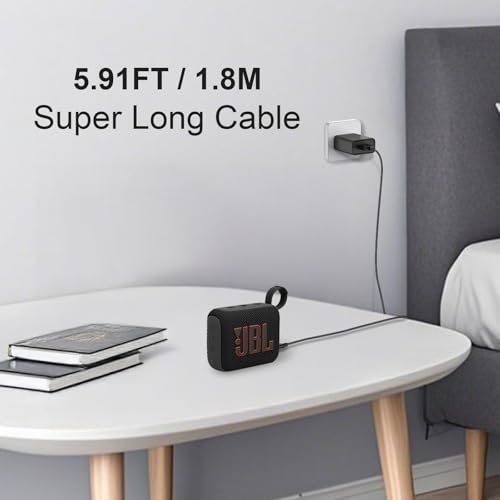WUINTE USB Charger for JBL Charge 4, Charge 5, JBL Flip 5,Flip 6, JBL Pulse 4, Pulse 5, Clip4, Clip5, JRPOP, Endurance Peak II, USB JBL Charger Cord Replacement Wireless Bluetooth Earphones Speakers - Image 3