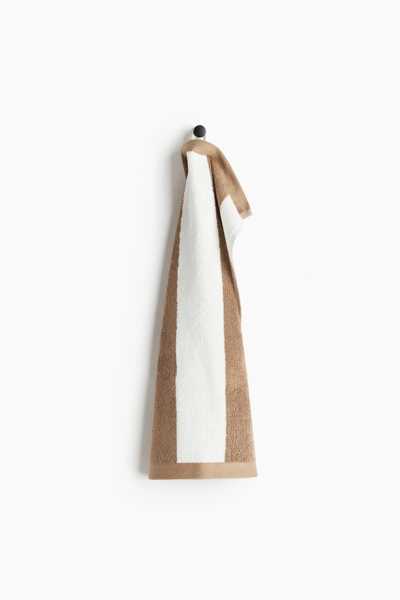 H&M Striped cotton terry guest towel
