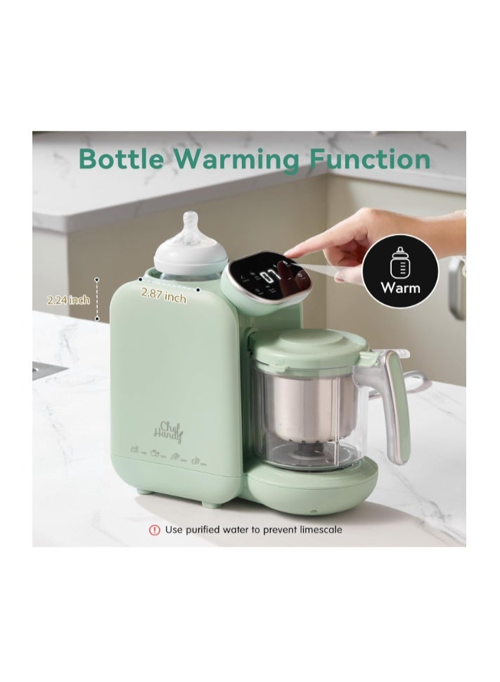 Chefhandy Baby Food Maker, Steamer & Blender with Stainless Steel Basket, Puree Maker with Auto/Manual Blend, Bottle Warmer, Safe & Easy-to-Clean Compact Baby Food Processor - Image 5