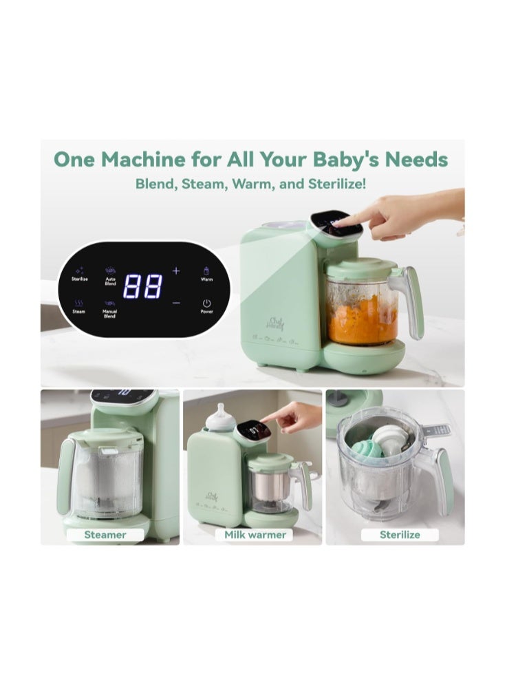 Chefhandy Baby Food Maker, Steamer & Blender with Stainless Steel Basket, Puree Maker with Auto/Manual Blend, Bottle Warmer, Safe & Easy-to-Clean Compact Baby Food Processor - Image 3