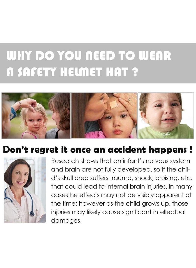 ChicAbode Baby Helmet, Baby Head Protector, Toddler Protective Cap, Cotton, Adjustable, Safety Helmet, Suitable For Learning To Crawl And Walk (Football Blue) - Image 4