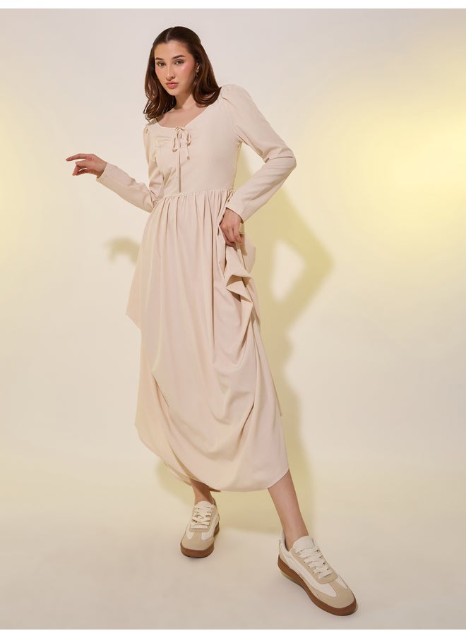 Take Two Tie-Neck Midi Dress  - Image 3