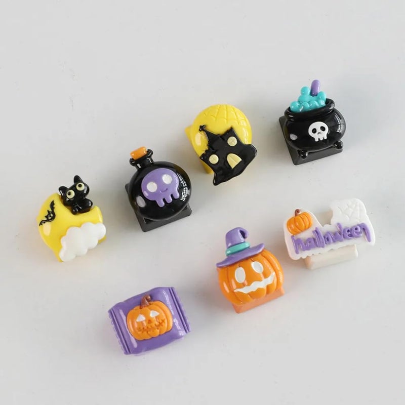 MECKEYS X Monster Artisan Keycaps for Mechanical Keyboard (Midnight Meow) - Image 4