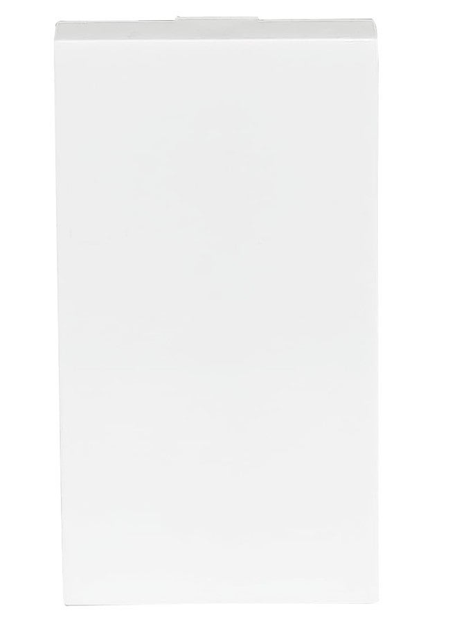 MX Blank Dummy Cover 1 Module | 22.5 x 45mm Modular Socket Plate | Premium ABS Wall Plate for Covering Unused Switch Slots | Home & Office Use | White - Pack of 2 - Image 2