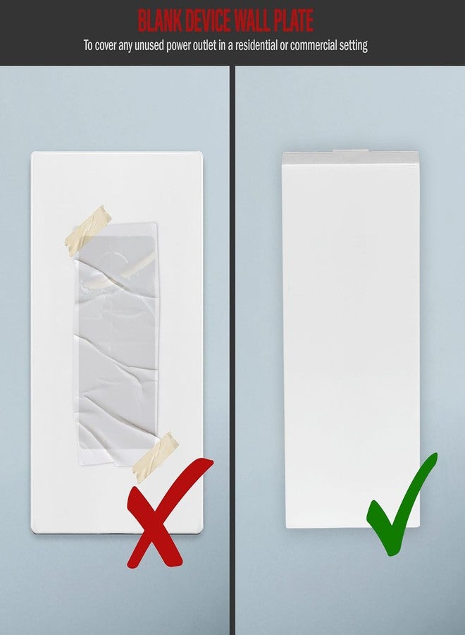 MX Blank Dummy Cover 1 Module | 22.5 x 45mm Modular Socket Plate | Premium ABS Wall Plate for Covering Unused Switch Slots | Home & Office Use | White - Pack of 2 - Image 5