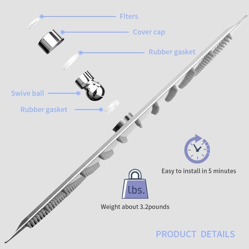 TOSCH Mirror Stainless Steel 304 Square Ultra Slim High Pressure Rainfall Shower Head for bathroom Chrome Finish (12 INCH) (WITHOUT SHOWER ARM) - Image 3