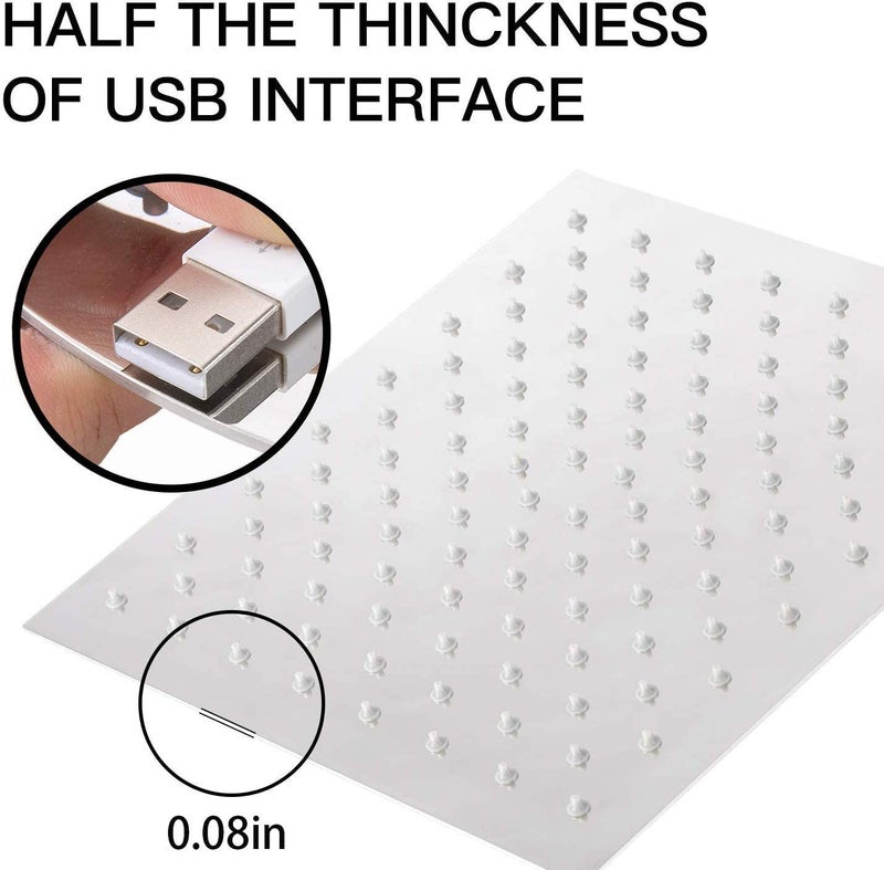 TOSCH Mirror Stainless Steel 304 Square Ultra Slim High Pressure Rainfall Shower Head for bathroom Chrome Finish (12 INCH) (WITHOUT SHOWER ARM) - Image 5