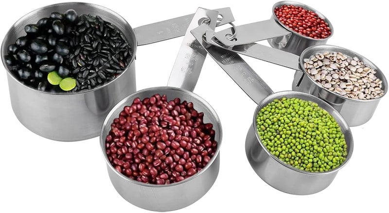 klarako Stainless Steel Measuring Cups Stackable Measuring Set for Kitchen Cooking Baking, Liquid and Solid - Image 1