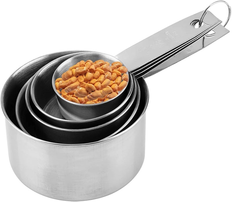 klarako Stainless Steel Measuring Cups Stackable Measuring Set for Kitchen Cooking Baking, Liquid and Solid - Image 5