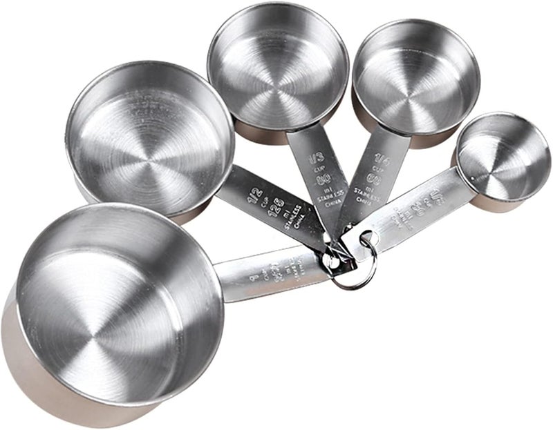 klarako Stainless Steel Measuring Cups Stackable Measuring Set for Kitchen Cooking Baking, Liquid and Solid - Image 4