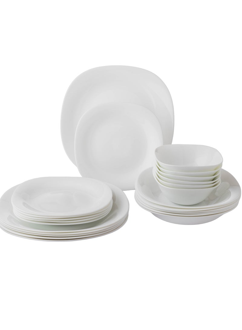 دانيا طقم عشاء أركوبال أبيض 24 قطعة يخدم 6 أشخاص ‎43.79 x 31.19 x 21.41 سم - Image 2