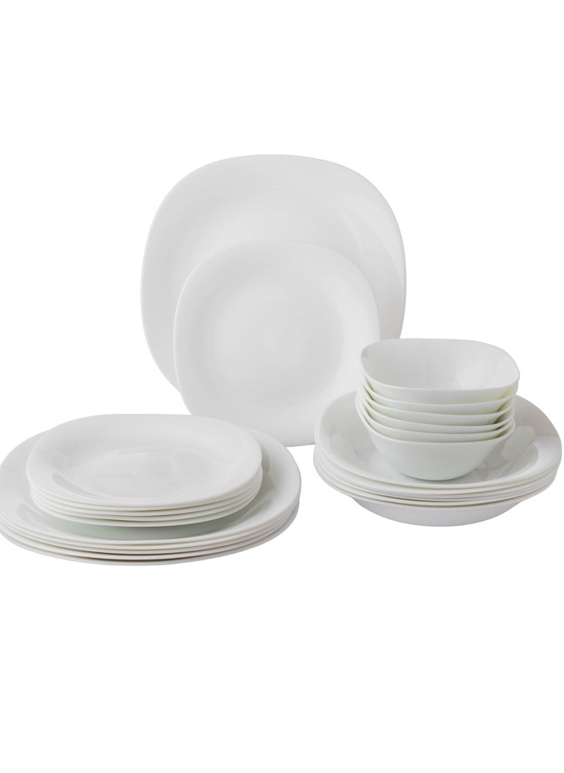 Dania 24 Pieces Arcopal White Dinner Set Serves 6 People ‎43.79 x 31.19 x 21.41 cm  - Image 1