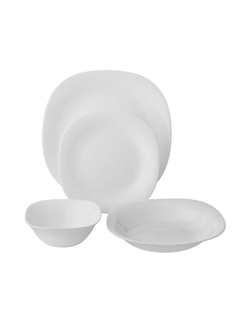 Dania 24 Pieces Arcopal White Dinner Set Serves 6 People ‎43.79 x 31.19 x 21.41 cm  - Image 2