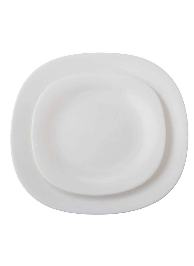 Dania 24 Pieces Arcopal White Dinner Set Serves 6 People ‎43.79 x 31.19 x 21.41 cm  - Image 4