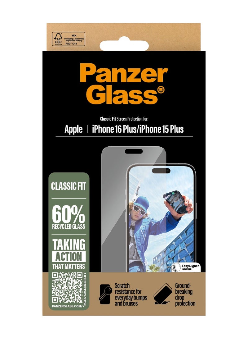 PanzerGlass حماية شاشة PanzerGlass® لجهاز iPhone 16 Plus | تصميم كلاسيكي - Image 3