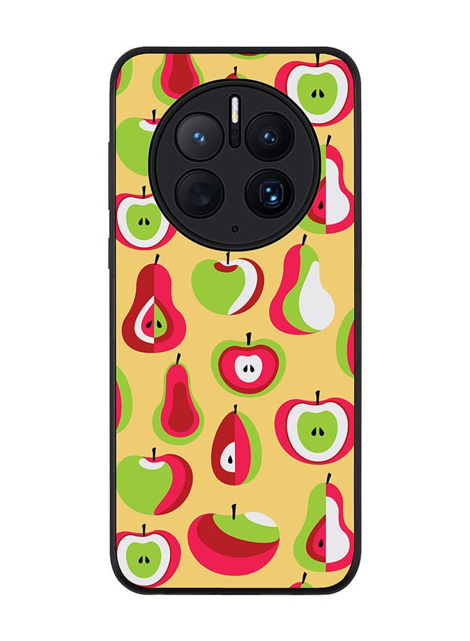 Stylizedd Rugged Black edge case for Huawei Mate 50 Pro Slim fit Soft Case Flexible Rubber Edges Anti Drop TPU Gel Thin Cover - Modern Apple - Image 1