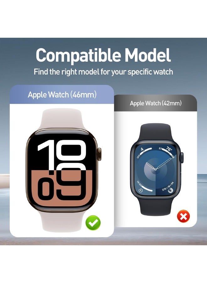 Cover for Apple Watch Series 10 46mm with Tempered Glass Screen Protector, 【Looks Like iWatch Ultra】 Unique Design Hard PC Waterproof Case Cover for iWatch Series 10 (2024) 46mm, Titanium - Image 2