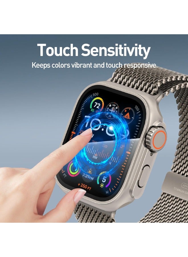 Cover for Apple Watch Series 10 46mm with Tempered Glass Screen Protector, 【Looks Like iWatch Ultra】 Unique Design Hard PC Waterproof Case Cover for iWatch Series 10 (2024) 46mm, Titanium - Image 4