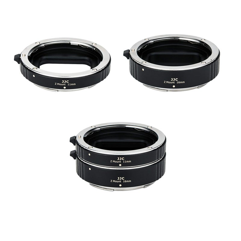 JJC Z Mount Auto Focus Macro Extension Tube Ring Set for Nikon Z50 II Z50II Zf Z8 Z9 Z30 Z fc Zfc Z6 III II Z6III Z6II Z7II Z5 Mirrorless Camera & Nikon Z Mount Lens, Great Tool for Macro Photography - Image 1