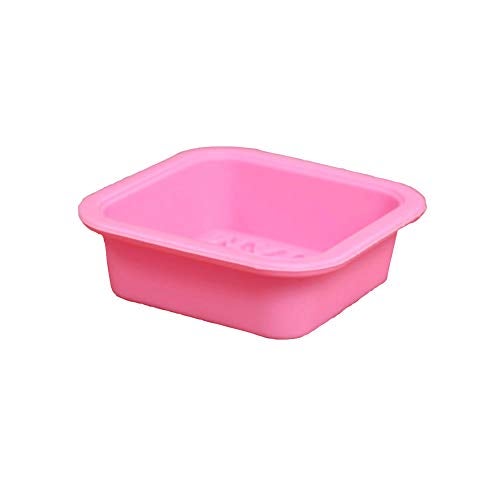 AKOAK 6 Pack Pink DIY Handmade Square Silicone Soap Molds - 100% Handmade - for Soap Making Handmade Baking Tool Soap Cake Decorating - Image 2