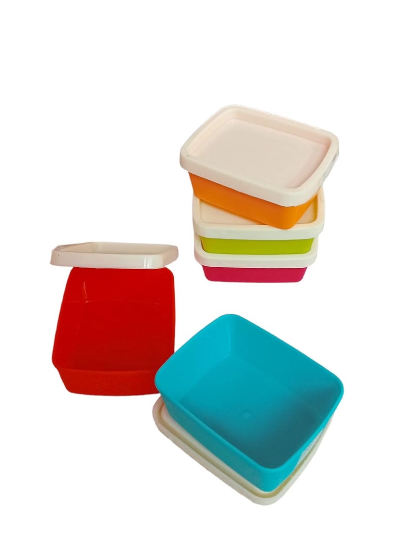 Unique Multi Purpose Airtight Containers Set, Small Plastic Container Set, Plastic Fridge Containers - Multicolor - 60 ML (Pack of 10) Random Color  - Image 2