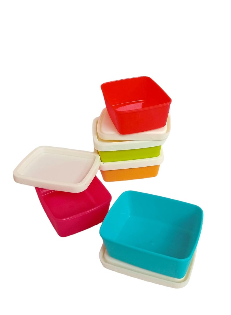 Unique Multi Purpose Airtight Containers Set, Small Plastic Container Set, Plastic Fridge Containers - Multicolor - 60 ML (Pack of 10) Random Color  - Image 3