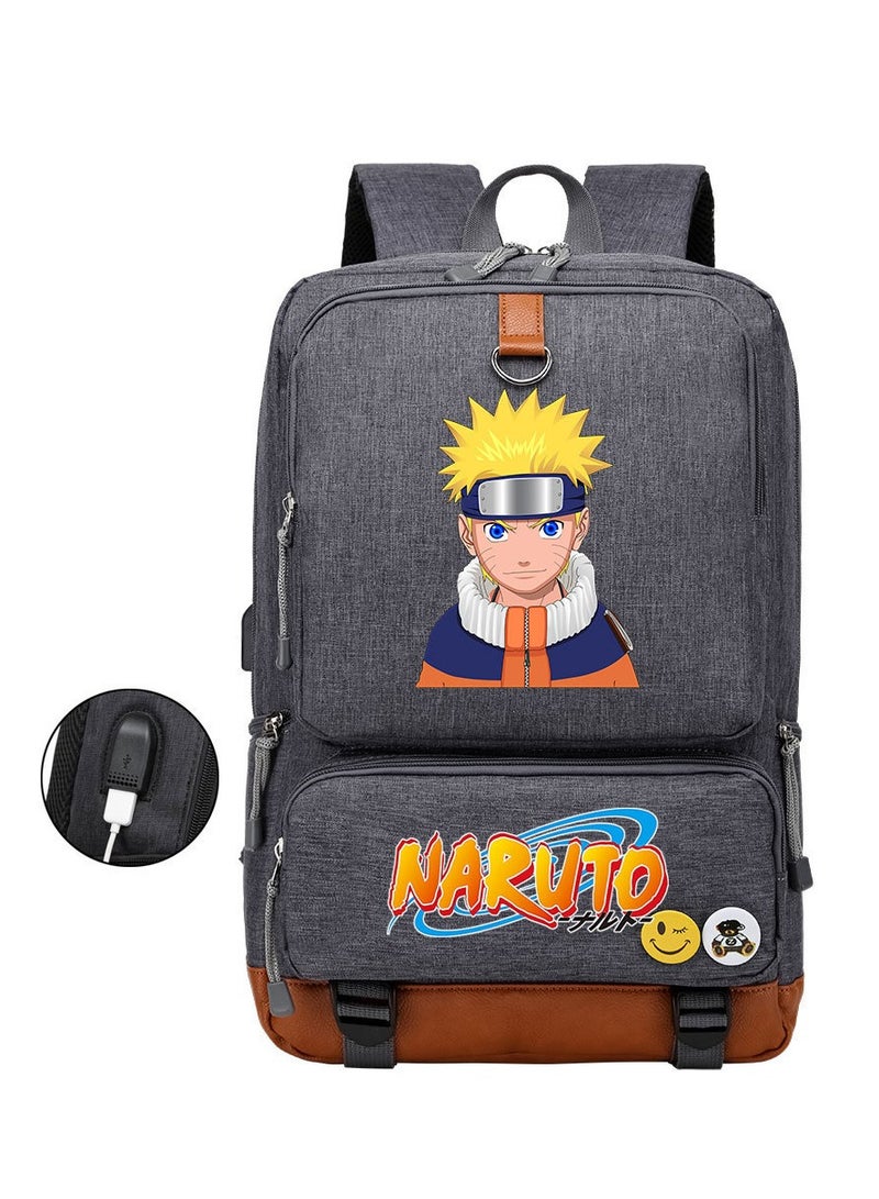 Naruto Teenage Students Men And Women Printed Casual Travel Backpack