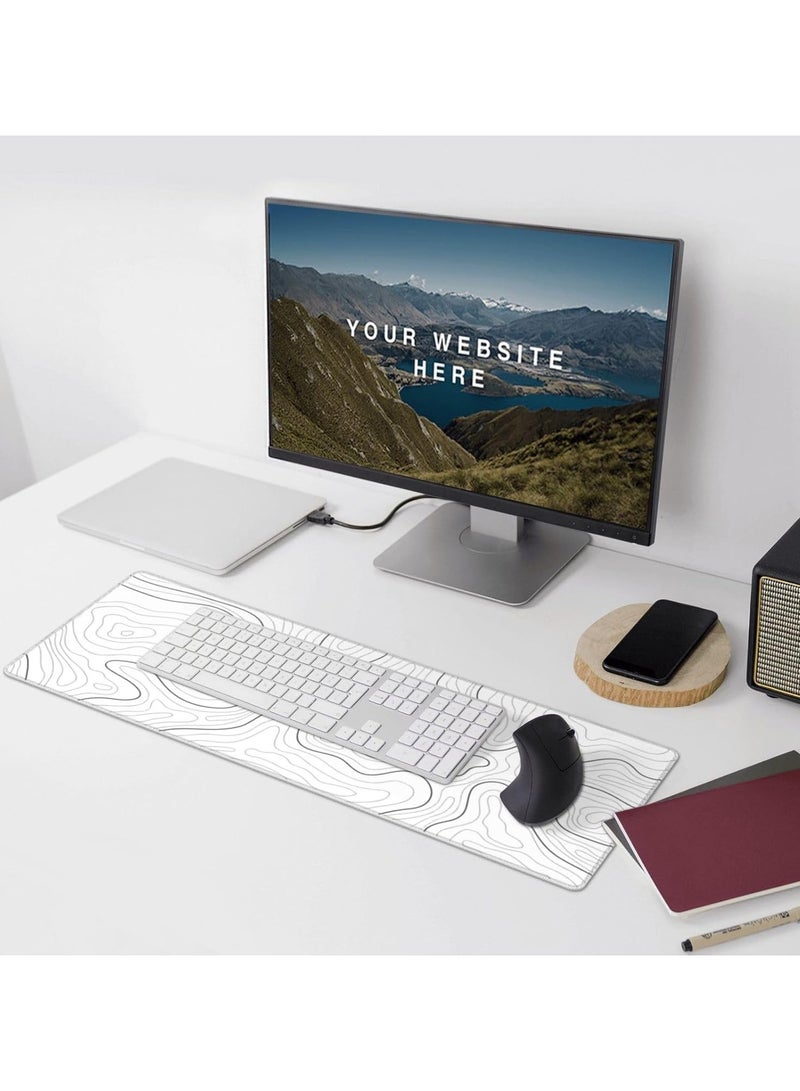 TrueMart Large Desk Mouse Pad, Waterproof Gaming Mouse Pad, 800 x 300 x 3mm, 31.5 x 11.8 x 0.157in, Gaming Mouse Pad, XXL Desk Mat, Non-Slip Desk Mat, XL Gaming Mouse Pad, Thick Rubber Desk Pad Mouse Pad, Suitable for Gaming, Office, and Home Use  - Image 4