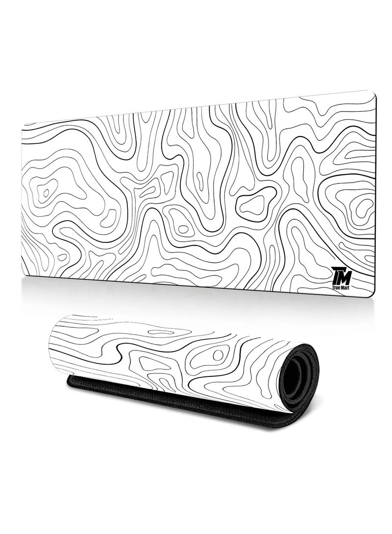 ترو مارت ماوس باد مكتبي كبير، لوحة فأرة ألعاب مقاومة للماء، 800 x 300 x 4 مم، 31.5 x 11.8 x 0.157 بوصة، لوحة فأرة ألعاب، لوحة مكتبية XXL، لوحة مكتبية غير قابلة للانزلاق، لوحة فأرة ألعاب XL، لوحة مكتب من المطاط السميك، مناسبة للألعاب والمكتب والمنزل - Image 1