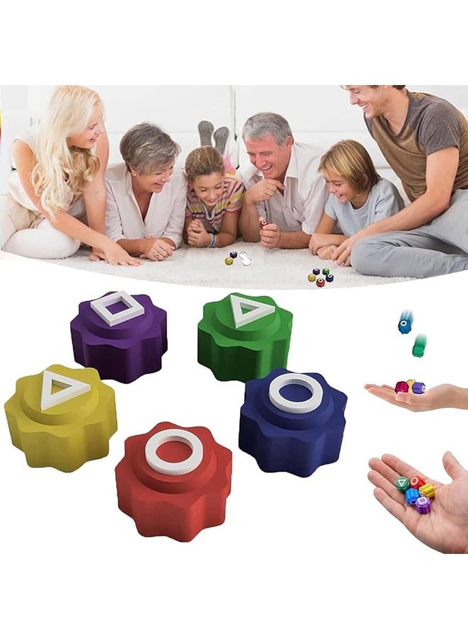5PCS Gonggi Jack Stone Pebbles Set, Stone Catching Game,Hand Eye Coordination Training Toy, Family Travel Games - Image 1