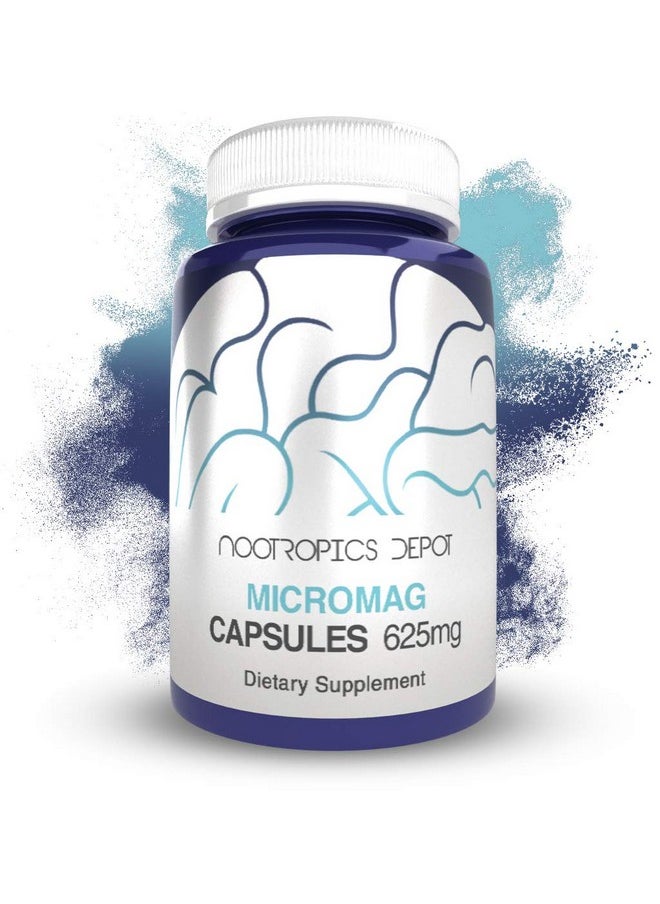 Nootropics Depot - Micromag Magnesium Capsules ; 625Mg ; 90 Count ; Contains 200Mg Of Elemental Magnesium - Image 1