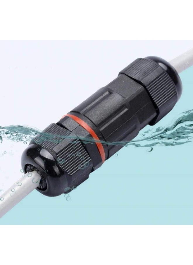 Royal Apex Royal Apex Outdoor Waterproof Wire Connector With Ip68 Rating, Garden Construction Plant Fire Retardant Wire Connector For Wire Diameter 6-12Mm (Max 3Cx4Mm) 3Pin 250V 16A (Pack Of 2)  - Image 1