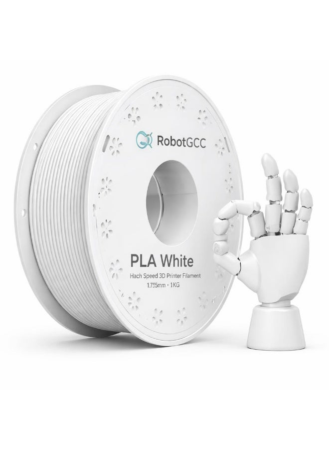 Pla Eco White 1 75Mm 3D Printing Material 1Kg Spool For Fdm 3D Printing Easy Print Eco Friendly 3D Printing Material With Stable Diameter 0 02Mm Smooth Extrusion Performance Low Warping Behavior Strong Layer Adhesion High Precision 3D Printing Materi