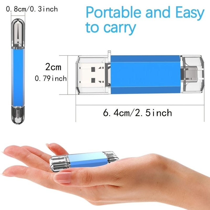 256MB USB 2.0 OTG Type C Flash Drive Pen Drive For Storage Black - Image 2