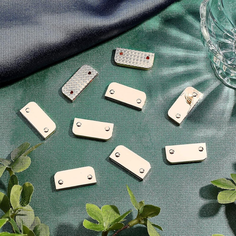 klarako 20 Sets Metal Belt Buckle End Tips, Webbing Zipper Tips Strap Ends with Screws Bag Strap Ends Clip Buckles for DIY Sewing Handbag Craft Making Student Belt Clip Repair Belt Ending, 1.26 Inch - Image 4