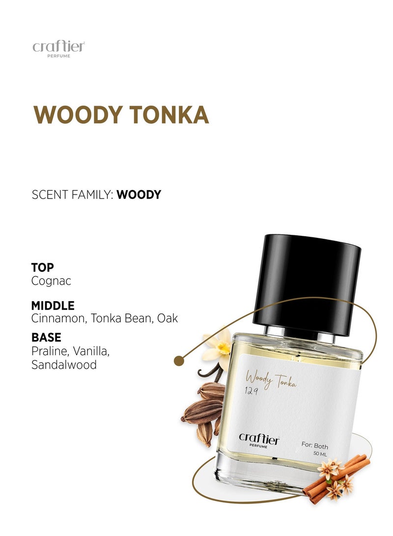 Craftier Perfume WOODY TONKA  - Inspired of-ANGELS' SHARE, Eau De Parfum for Men & Women - 50ml, Long Lasting Woody Fragrance Upto 48 Hrs, Travel Size Unisex Perfume - Image 3